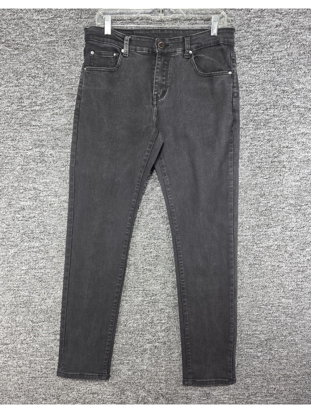 AMIRI Slim Skinny Fit Black Dark Wash Denim Jeans 5-Pocket Logo Men
